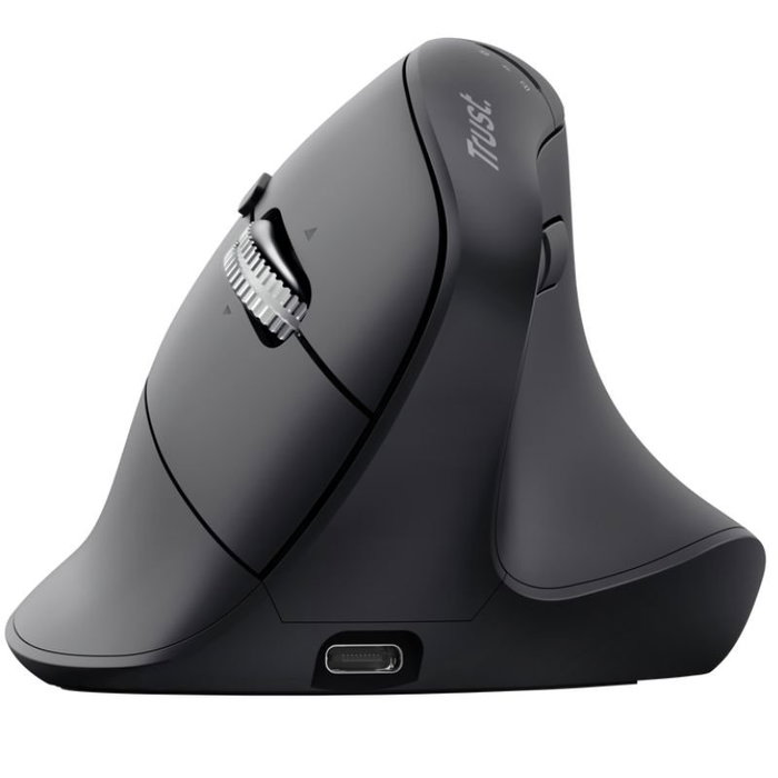 Trust Vyran Ratón Ergonómico Vertical Inalámbrico Negro